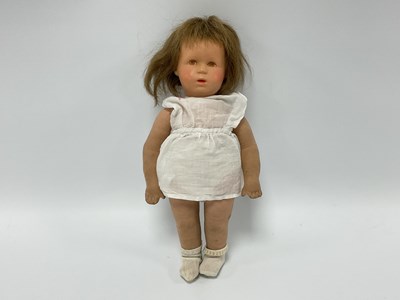 Lot 816 - A Kathe Kruse Doll, with painted hard plastic...