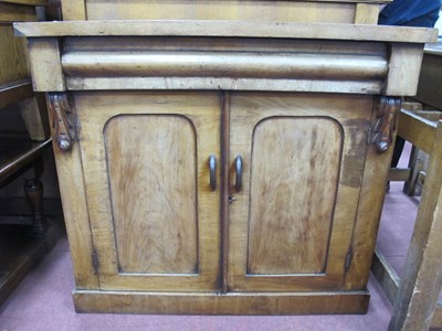 Lot 1596 - XIX Century mahogany chiffonier base, with a...