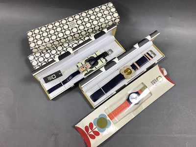 Lot 170 - Three Modern Orla Kiely Ladies Wristwatches,...