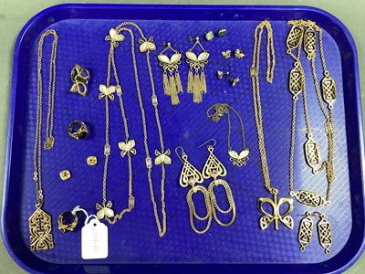 Lot 176 - BIBA; Modern Gilt Metal Costume Jewellery,...