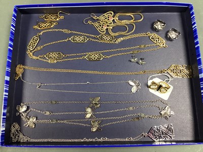 Lot 169 - BIBA; Modern Gilt and White Metal Costume...