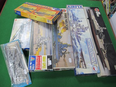 Lot 478 - Seven Plastic Model Kits by Airfix, Italeri,...