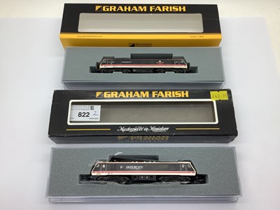 Lot 822 - Two boxed Graham Farish N gauge Class 90...
