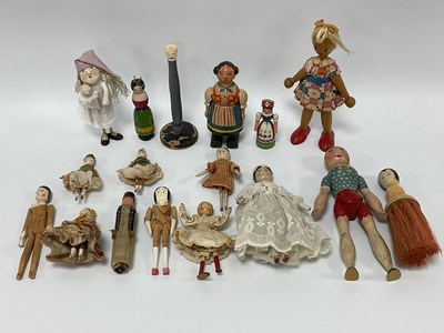 Lot 930 - A Collection of Folk Art 'Style' Wooden Dolls...