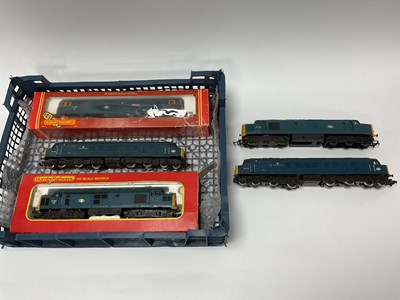 Lot 540 - Five 'OO' Gauge BR Blue Diesel Locomotives, a...