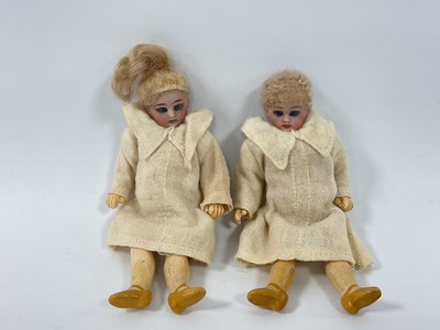 Lot 985 - Two Early XX Century Bisque Headed Porcelain...