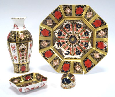 Lot 1043 - A Royal Crown Derby Porcelain Vase, of lobed...