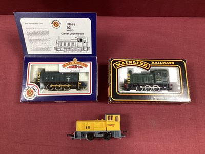Lot 896 - Three 00 gauge diesel shunters: a boxed...