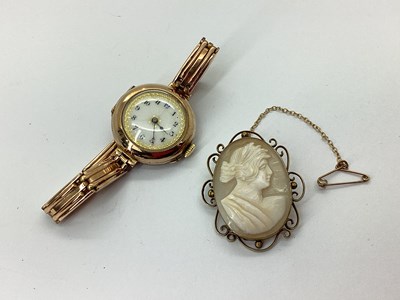 Lot 295A - A Vintage 9ct Gold Cased Ladies Wristwatch,...