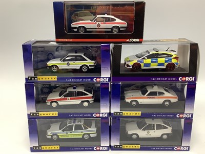 Lot 727 - Seven Corgi Vanguards 1:43rd scale diecast...