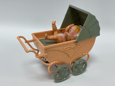 Lot 928 - 1950s/1960s Plastic Toy Pram with 'Moving'...