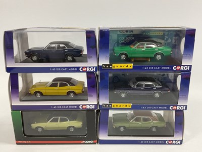 Lot 619 - Six Corgi Vanguards 1:43rd scale diecast model...