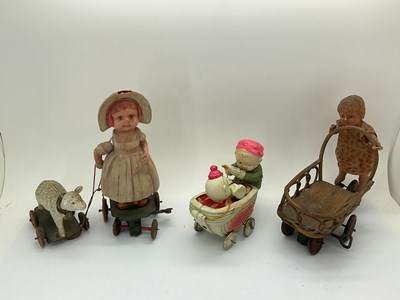 Lot 966 - Three 1st Half XX Century Celluloid Clockwork,...