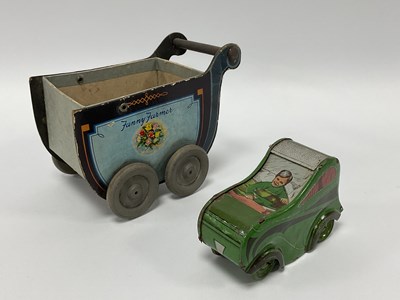 Lot 923 - A 'Fanny Farmer' Canopy Pram, and a tinplate...
