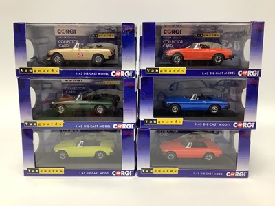 Lot 802 - Six Corgi Vanguards 1:43rd scale diecast model...
