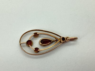 Lot 67 - An Edwardian Style Pendant, of teardrop...