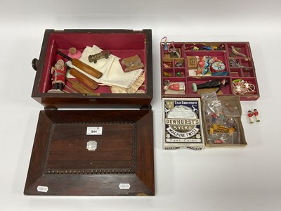 Lot 944 - A XIX Century Sewing Box, containing various...