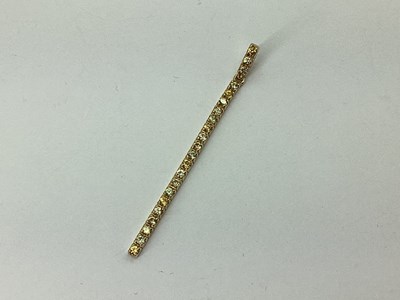 Lot 66 - A Modern Stone Set Elongated Drop Pendant, of...