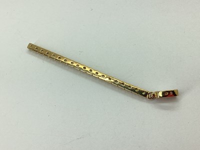Lot 66 - A Modern Stone Set Elongated Drop Pendant, of...