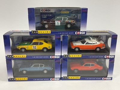 Lot 604 - Five Corgi Vanguards 1:43rd scale diecast...