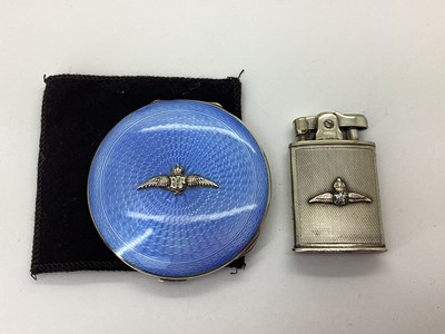 Lot 28 - RAF; A 1930's Hallmarked Silver and Sky Blue...