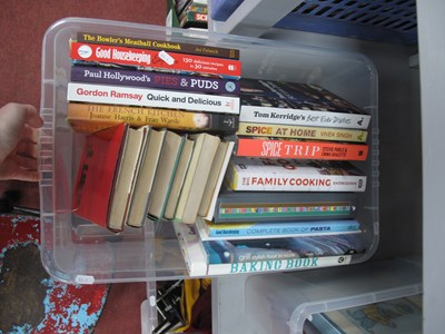 Lot 1129 - A Box of Hard Backed Cookery/Recipe Books,...