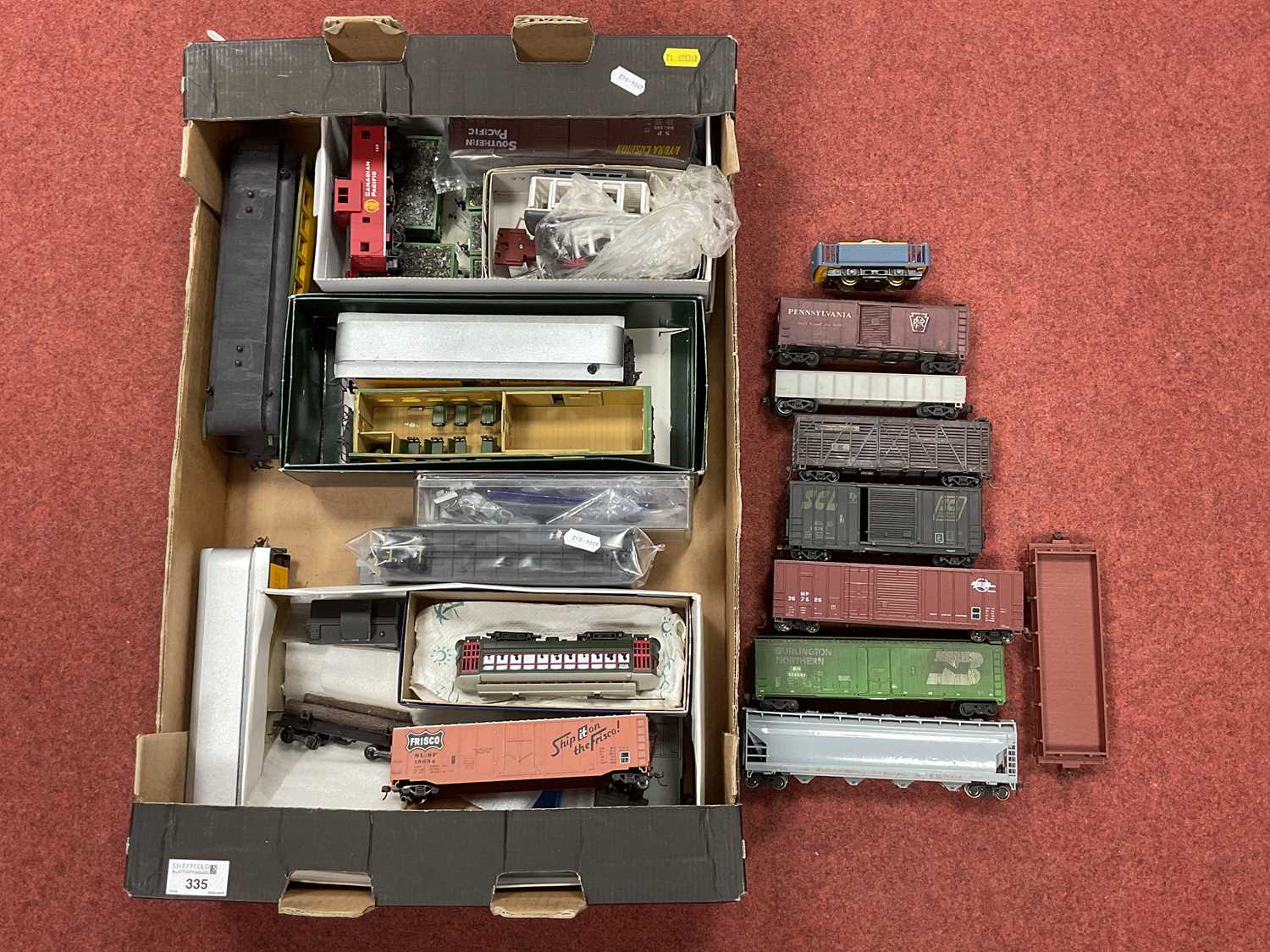 Lot 335 - Forty Plus 'HO' Gauge Unboxed Items of U.S.A...