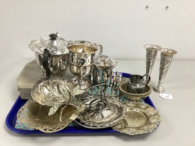 Lot 200 - A Pair of Hallmarked Silver Spill Vases,...