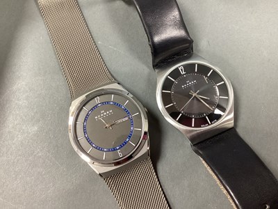 Lot 231 - Skagen; Modern Melbye Titanium and Charcoal...