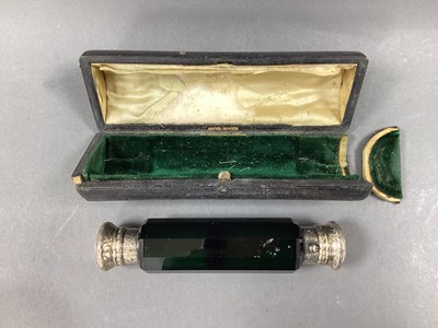 Lot 25 - A XIX Century Dark Green Double Ended Scent...