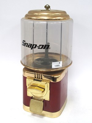 Lot 1460 - Vintage Snap-on gumball machine in maroon and...