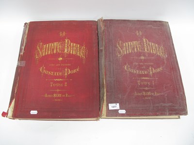 Lot 1377 - Antique Bibles, Two Volumes of French Edition...