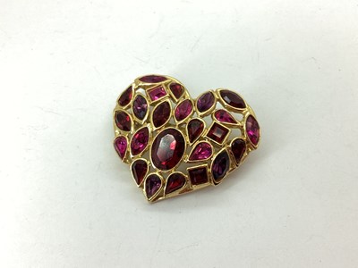 Lot 125 - A Modern Yves Saint Laurent Heart Brooch,...