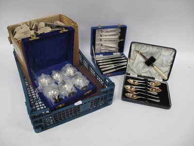 Lot 1378 - Boxed Silver-Plated Ware, including Mappin &...