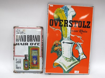 Lot 1148 - Two vintage enamel advertising signs including...