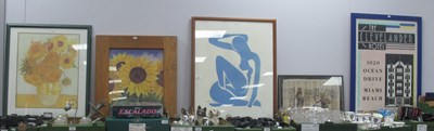 Lot 1007 - Five Framed Decorative Posters and Prints,...