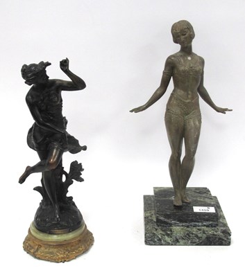 Lot 1459 - Two spelter sculptures: after Ernest Ferrand...