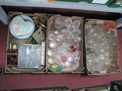 Lot 1034 - Glassware and Metalware, including brass...