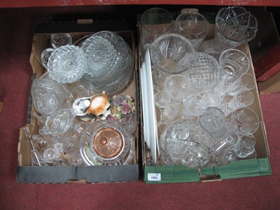Lot 1052 - Quantity of Drinking Glasses, vases, bowls,...