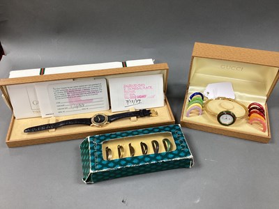 Lot 215 - Gucci; A 1100L Gold Plated Ladies Wristwatch,...