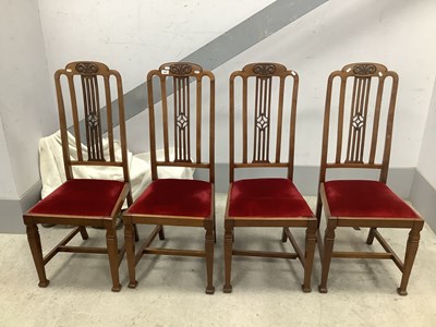 Lot 1663 - A Set of Early XX Century Mahogany Chairs,...