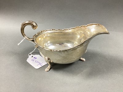 Lot 11 - A Hallmarked Silver Sauce Boat, Adie Bros,...