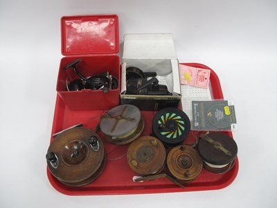 Lot 1431 - Fishing Reels - Alcock Style mahogany and...