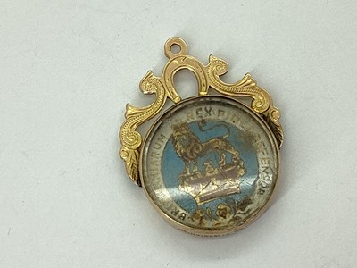 Lot 74 - A Late Victorian 9ct Gold Mounted Enamel Coin...