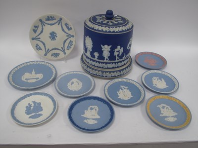Lot 1225 - Wedgwood Blue Jasper Ware Stilton Cheese Dish...
