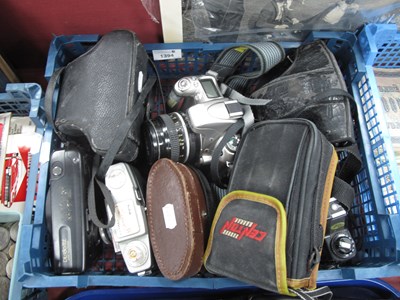 Lot 1394 - Cameras, including Nikon F55, Canon MegaZoom...