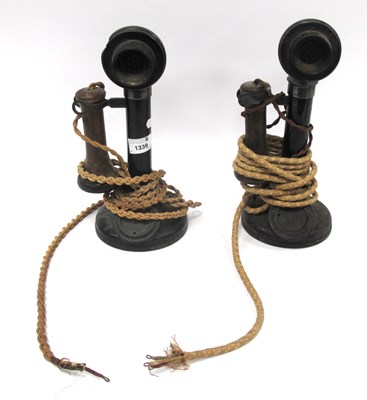 Lot 1339 - Pair of Vintage Candlestick Telephones, both...