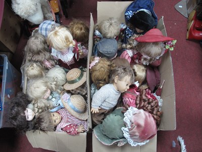 Lot 1368 - Pot Headed Dolls Late XX Century, sometimes...