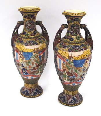 Lot 1315 - A Pair of Early XX Century Japanese Satsuma...