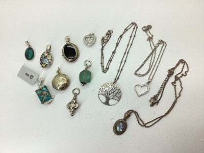 Lot 95 - 925 and Other Pendants, including lockets,...